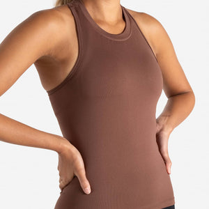 Sculpt Seamless Vest - Cocoa Brown Pursue Fitness 1