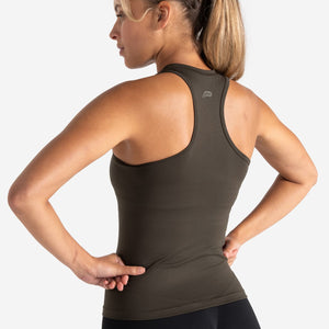 Sculpt Seamless Vest - Olive Pursue Fitness 2