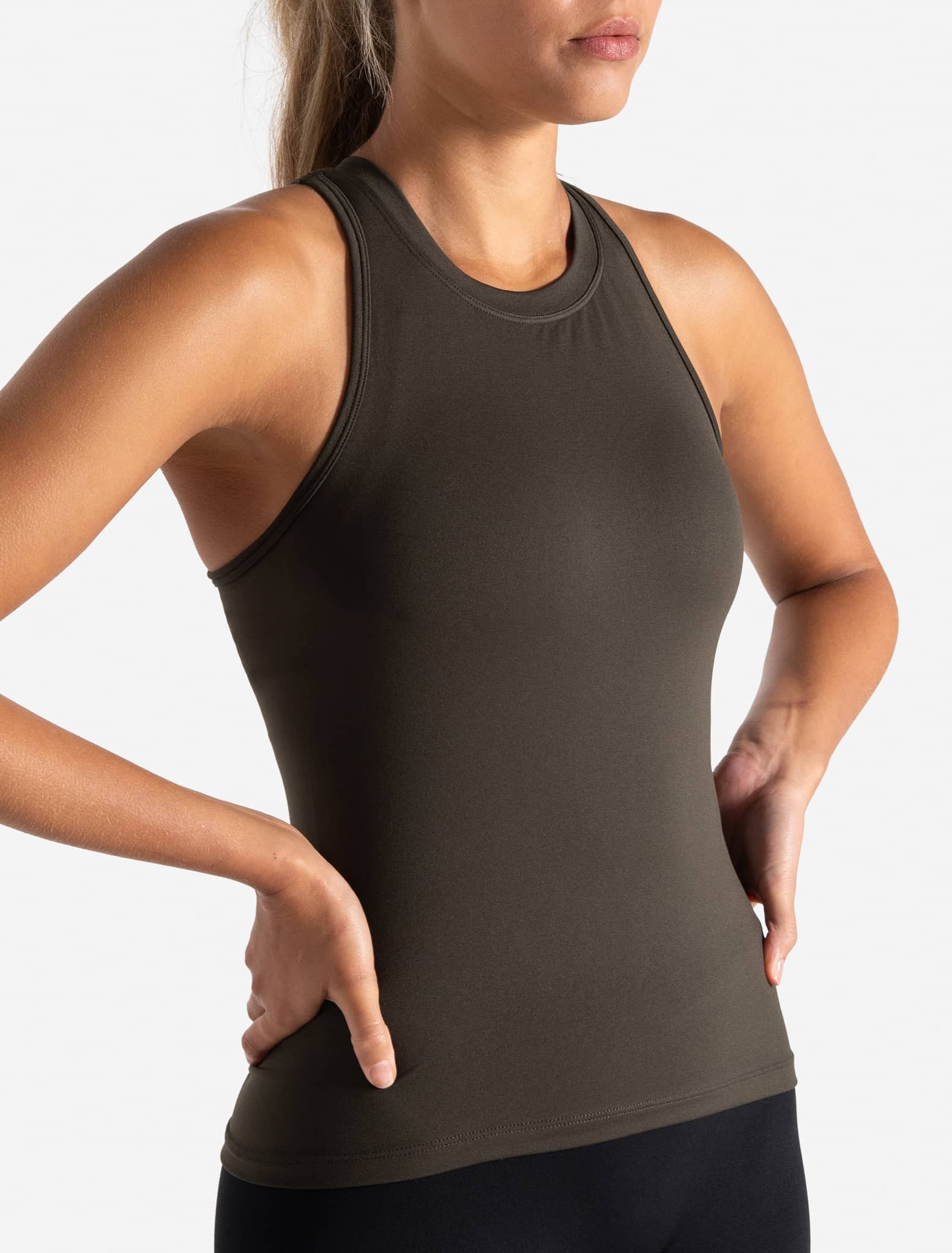 Sculpt Seamless Vest - Olive Pursue Fitness 1