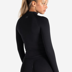 Sculpt Seamless Zip Jacket - Black Pursue Fitness 2