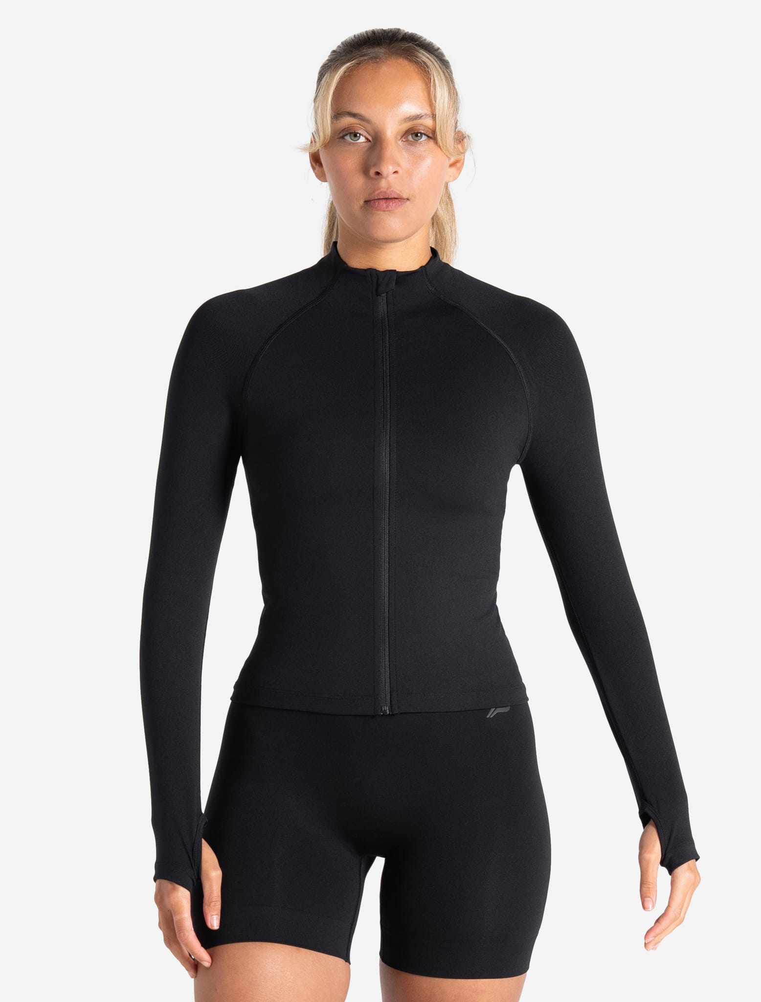 Sculpt Seamless Zip Jacket - Black Pursue Fitness 1