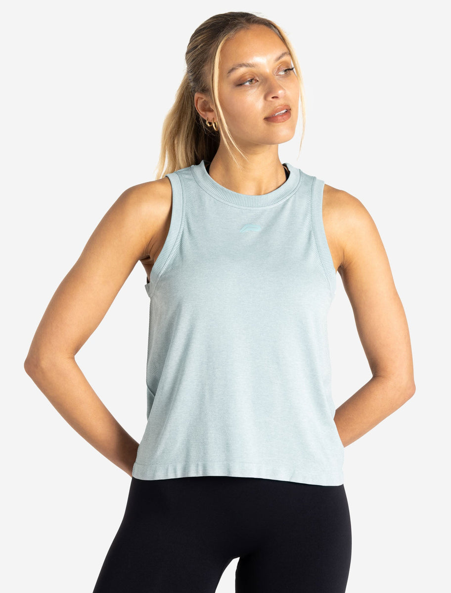 Seamless Tank | Seafoam Green Marl | Pursue Fitness