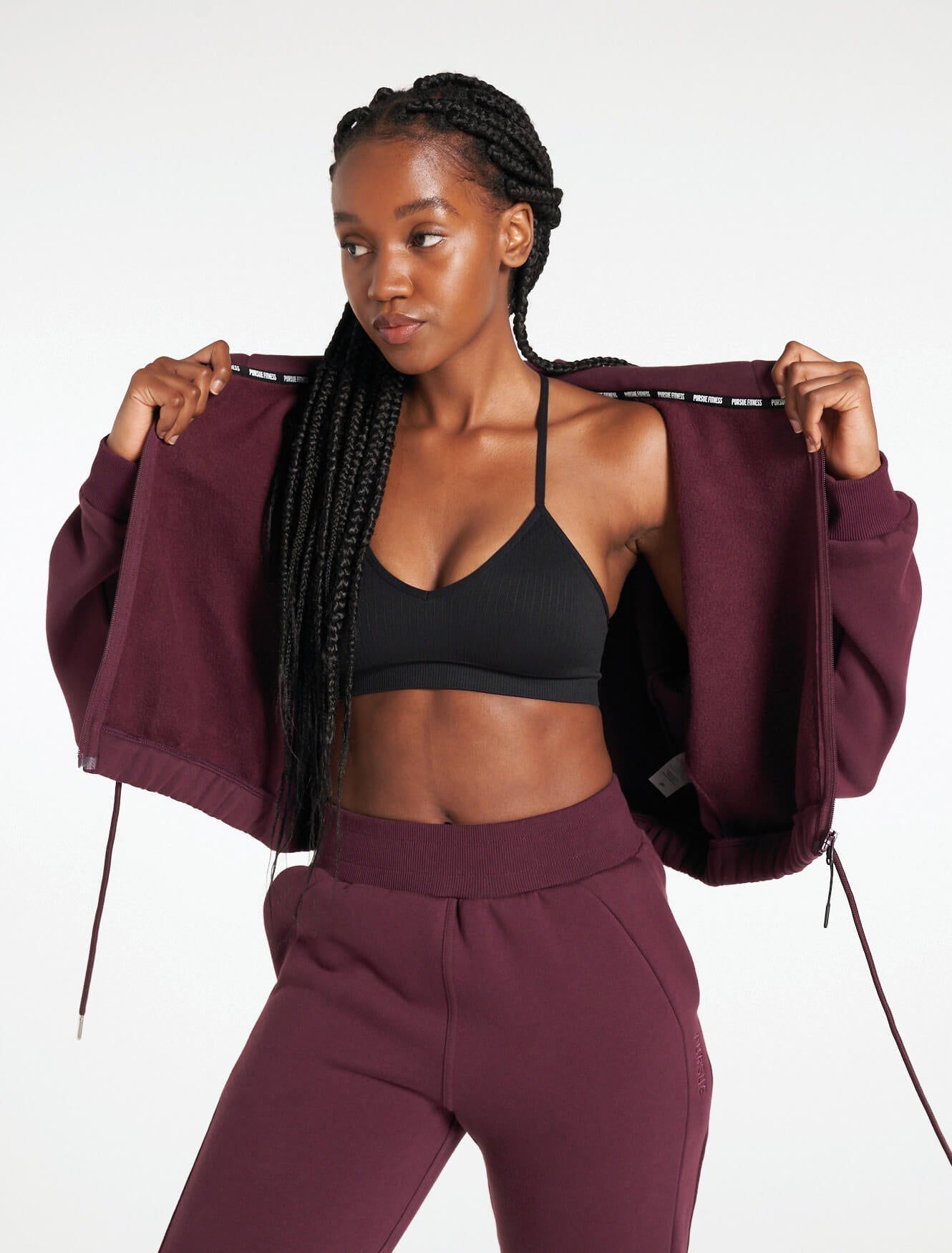 Zip Up Long Sleeve Cropped Activewear Sports Top Jacket