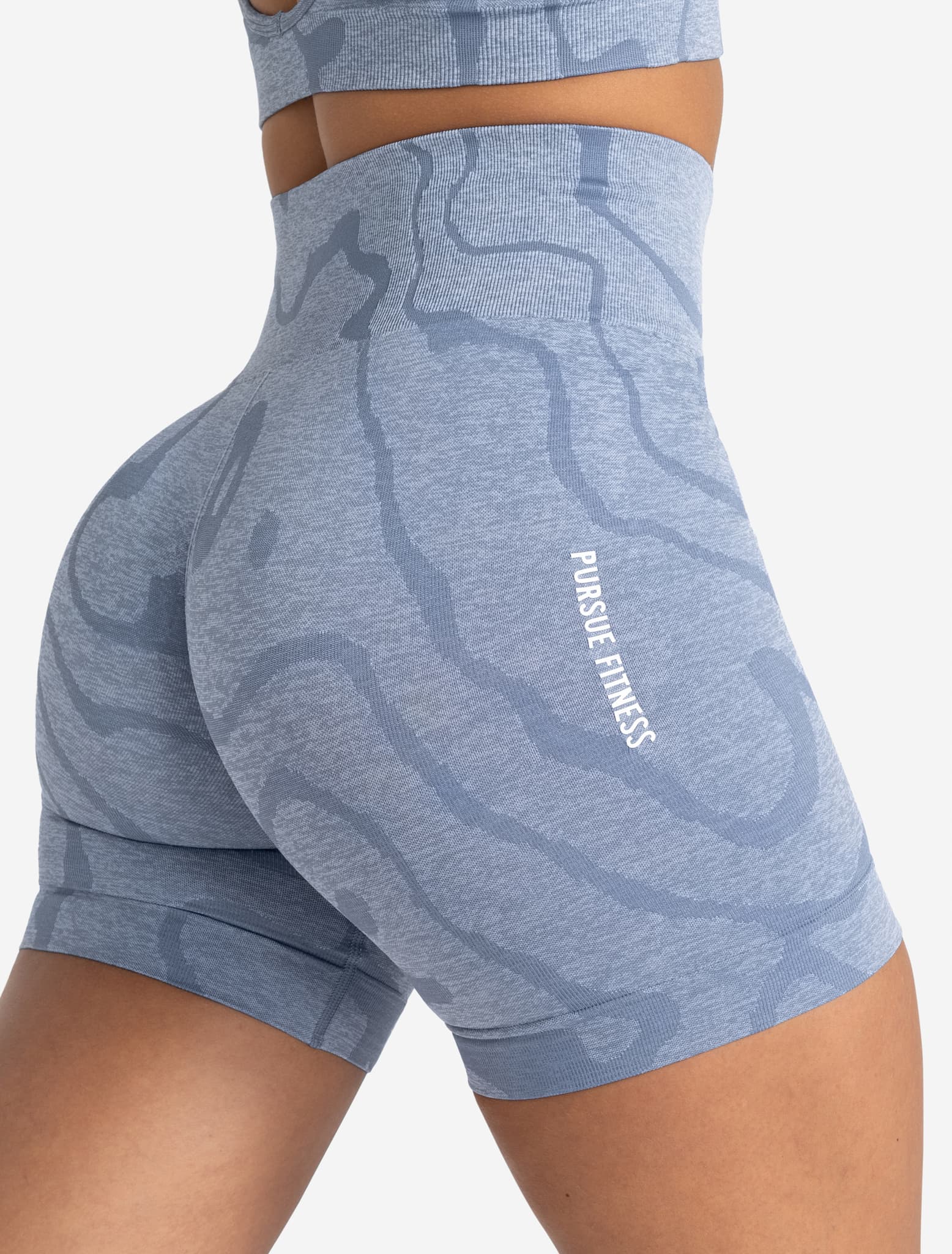 Sustainable Seamless Shorts - Blue Pursue Fitness 2