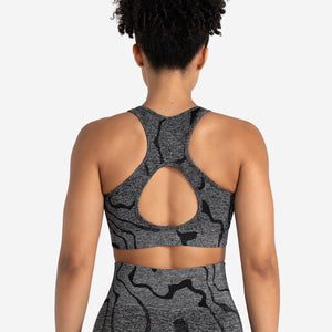 Sustainable Seamless Sports Bra - Black Pursue Fitness 2