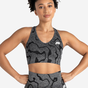 Sustainable Seamless Sports Bra - Black Pursue Fitness 1