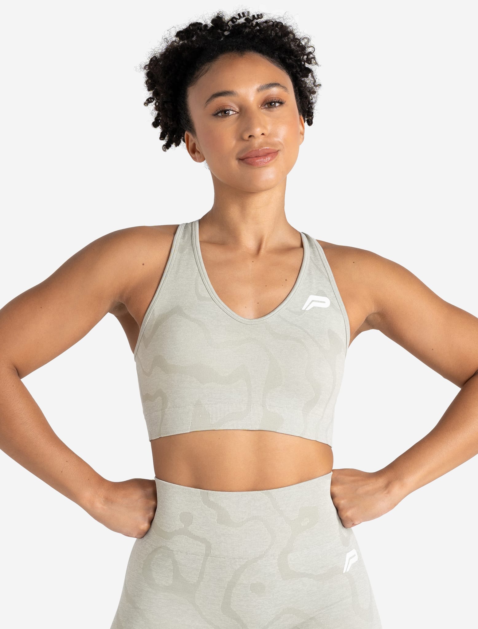 Sustainable Seamless Sports Bra - Sage Green Pursue Fitness 1