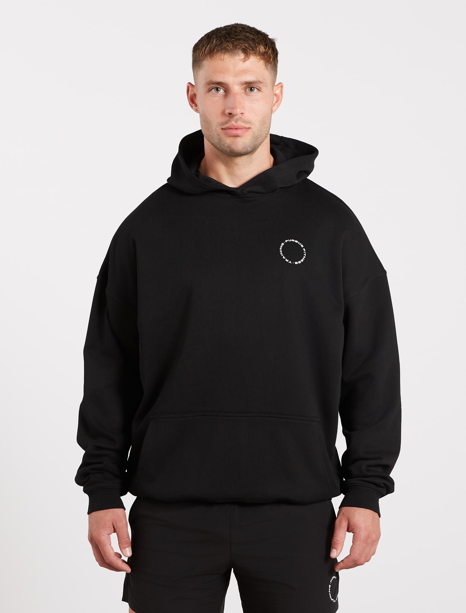 Training Club Relaxed Fit Hoodie - Black Pursue Fitness 1