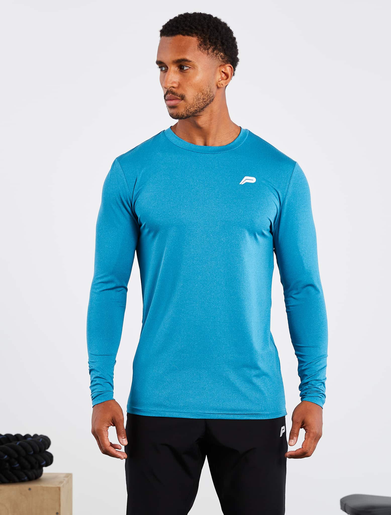 Men's running tight fitness T-shirt long-sleeved man gym