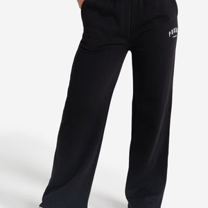 Varsity Wide Leg Joggers - Black Pursue Fitness 1