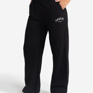 Varsity Wide Leg Joggers - Black Pursue Fitness 6