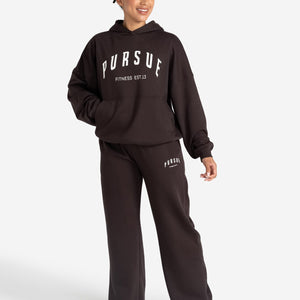 Varsity Wide Leg Joggers - Espresso Pursue Fitness 2