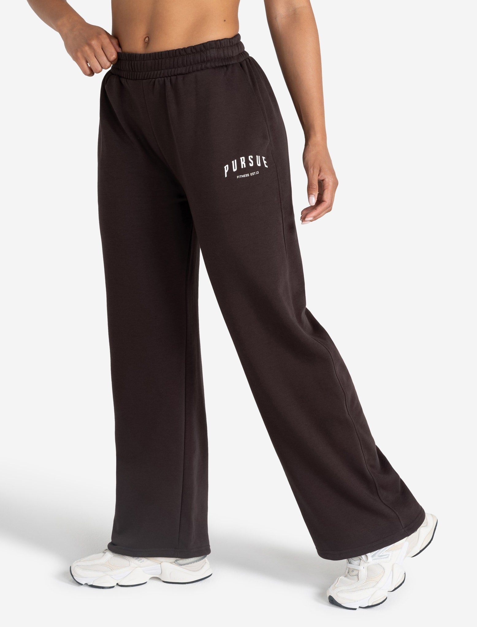 Varsity Wide Leg Joggers - Espresso Pursue Fitness 1